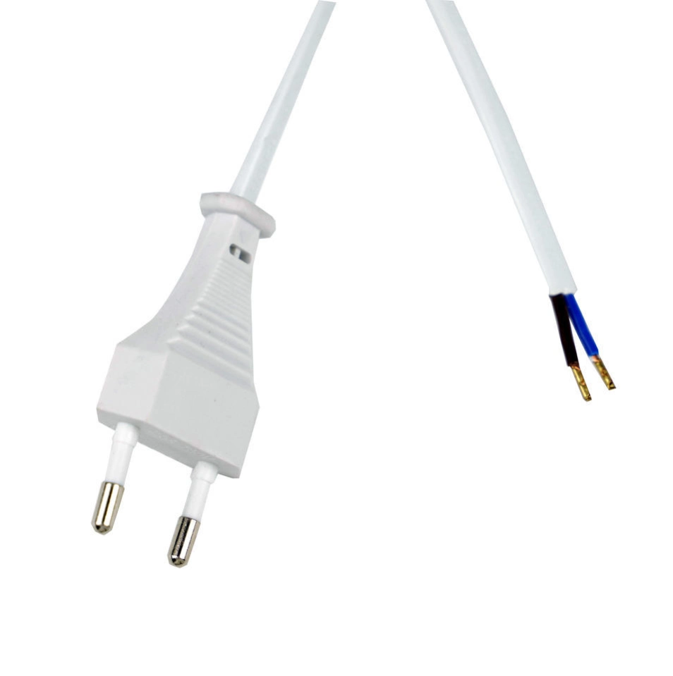 China Manufacturer 2 Prong 3 Prong AC Power Cord Us EU Standard Electrical Cable for TV CCTV