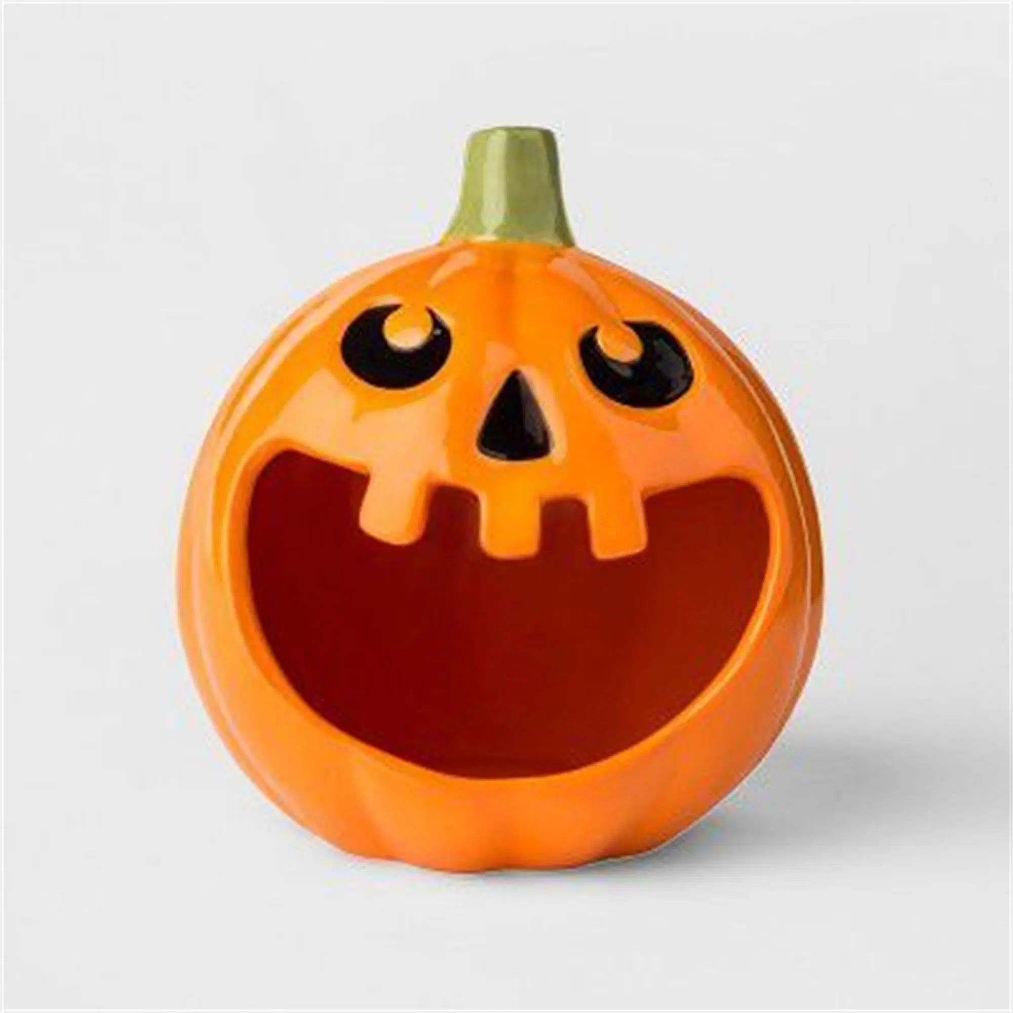 Halloween Novelty Design Best Selling Cute Pumpkin Ceramic Candy Canister