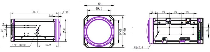 Blockkamera mit 2MP 42X IP-Netzwerk-Zoom-Modul für CCTV Überwachungskamera