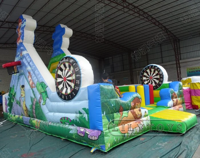 High quality/High cost performance 0.55mm PVC Giant Inflatable Funcity Amusement Playground for Sale