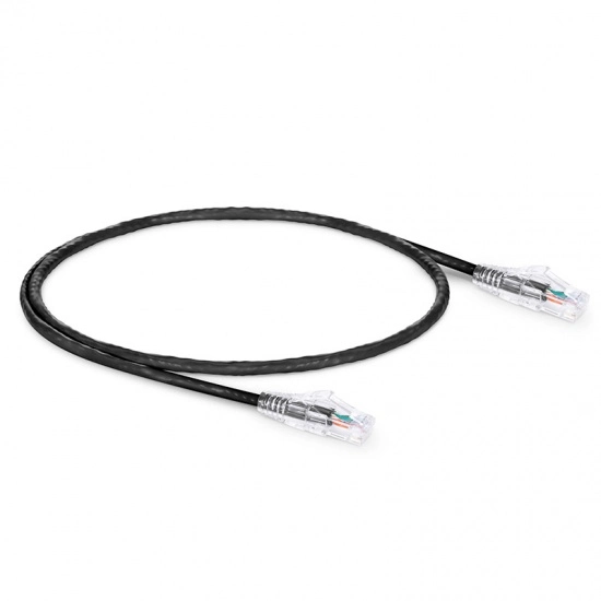 CAT6 Ethernet Patch Cable with Snagless RJ45 Connectors 0.5m, Black