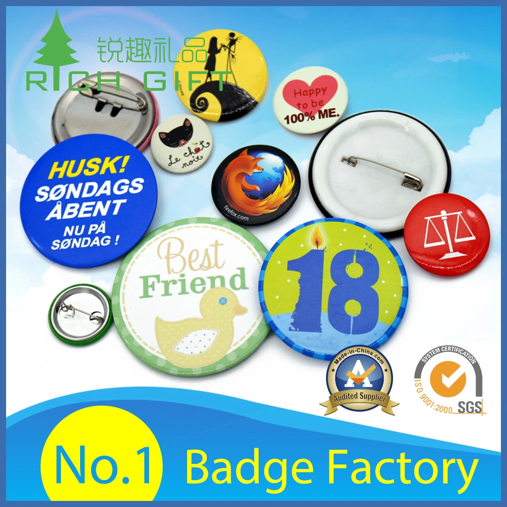 Custom Tin Button Badge Metal Button Badge Button Pin Badge Tinplate Badge Name Badge Enamel Badge Medal Badge Lapel Pin Badge Plastic Badge Hard Enamel Badge