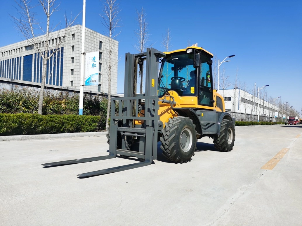 Marca Forload 3.5tons 3toneladas y diesel, gasolina y eléctrico 4WD Terreno áspero carretilla elevadora