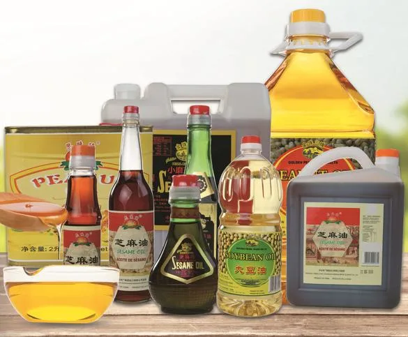 Традиционное масло для предприятий с кунжутом/пищевые масла 270 мл в квадратном зеленом цвете Стеклянная бутылка для рынка Перу