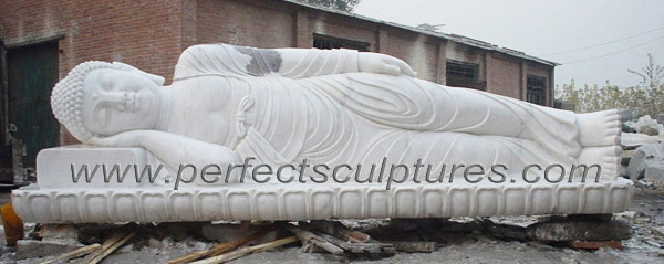 Templo tallado Piedra Grande Amitabha Estatua Marble Carving Sakyamuni Bodhisattva Escultura de Buda de pie (SY-T119)