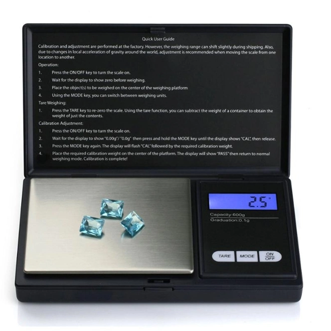 500g/0.1g Digital Pocket Jewelry Scale Portable Diamond Tester Selector Jeweler Tool Set