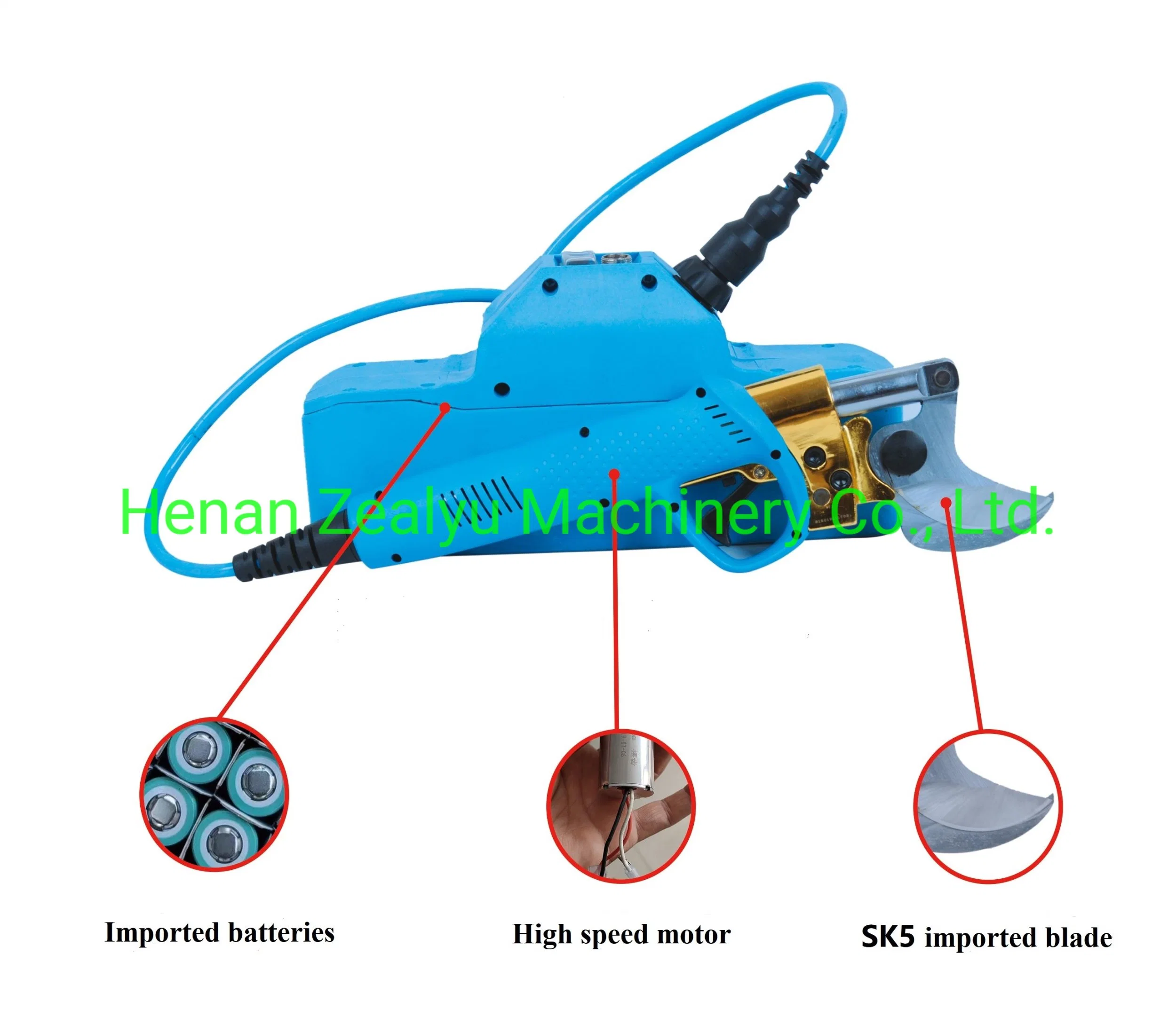 Batterie au Lithium 16,8 V 2 Ah Secateur sans fil Direction générale de l'outil de jardin automatique de la faucheuse pour 25mm de diamètre de la Direction générale de l'arbre