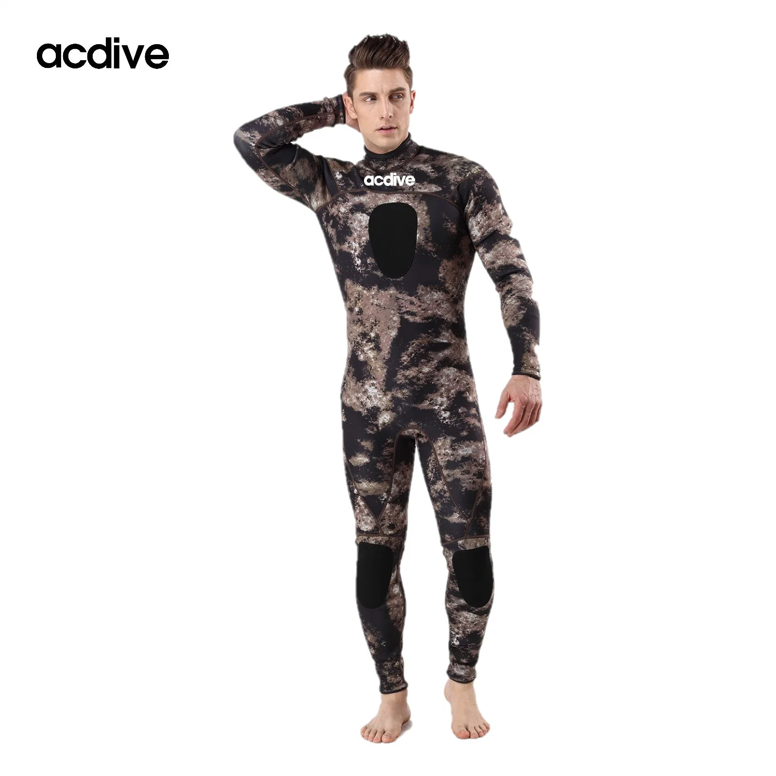 Cheap Stretchy Adult Full 3mm Neoprene One Piece Camo Surfing Scuba Diving Spearfishing Wetsuit