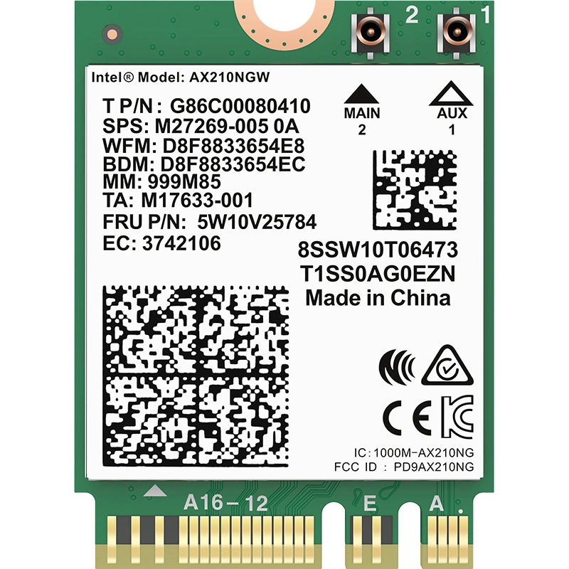 CF-AX210-M 802.11ax WiFi 6e сетевой адаптер WiFi Bluetooth сетевой платы Mini 5374Мбит/с ноутбука на 2 карты локальной сети WiFi