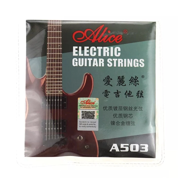 Peças de guitarra OEM de fábrica 6 revestimentos Alice A503 Nano Luz regular 010 cordas de guitarra elétrica para o Atacado