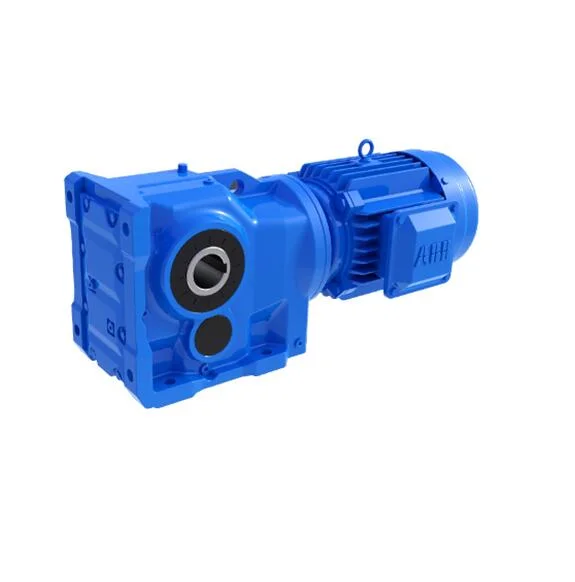 Right Angle Shaft Helical Gear Motor Combination with Worm Wheel