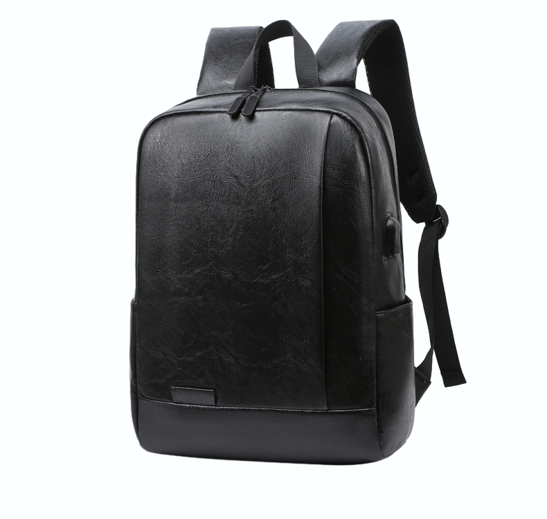 Fashionable Men's Backpack for Sports and School, PU Leather Computer Bag