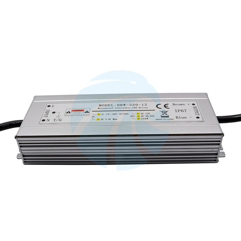 250W 12V Dustproof Waterproof Outdoor IP67 LED Switching Power Supply