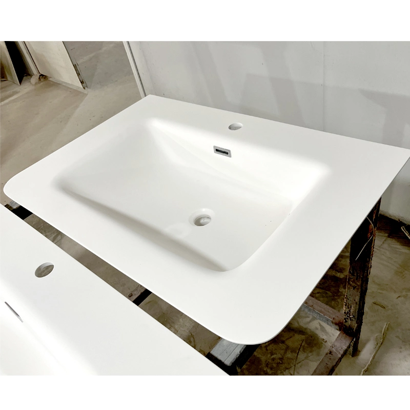 100cm moderno Cuarto de baño de piedra acrílica Corian Cuarto de baño lavabo a mano