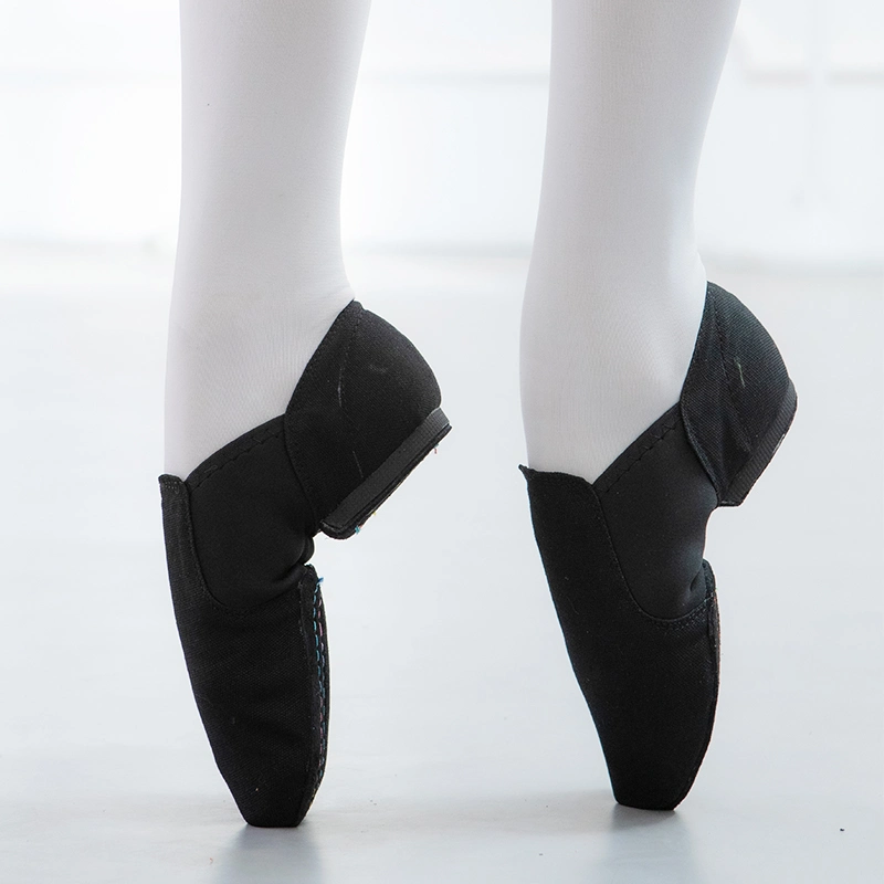 Adult Indoor Canvas Black T Elastic Cloth Dance Shoes Women's Jazz Shoes 301