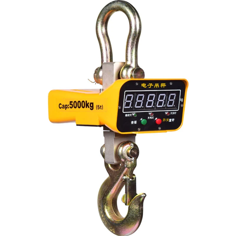 Electronic Digital Crane Scale Hanging Hook Scale with Capacity 1t, 3t, 5t, 10t