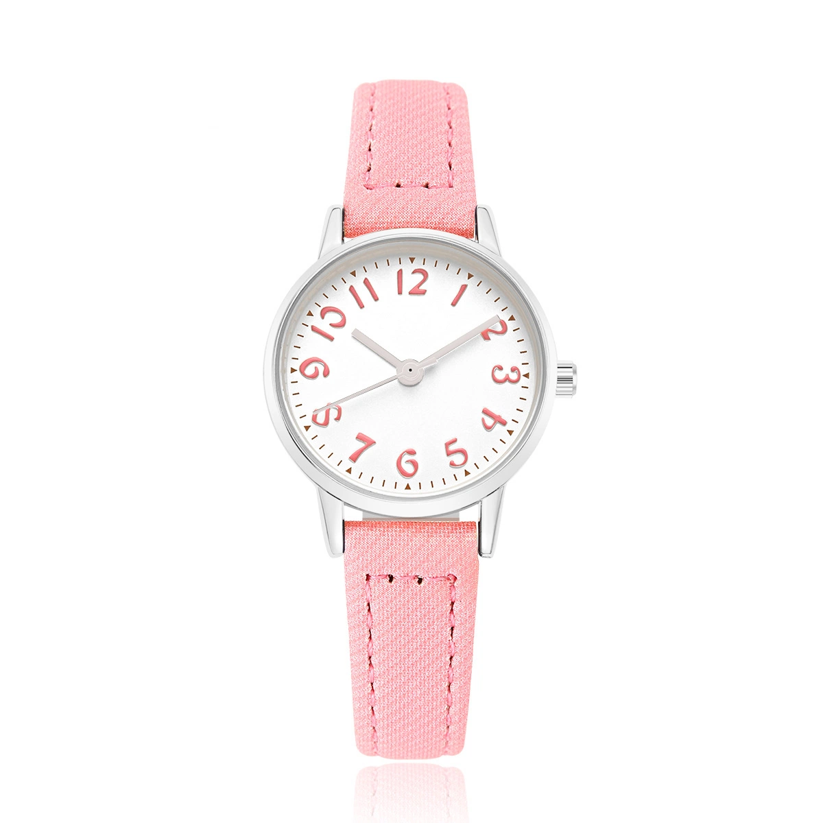 Custom Student Wrist Watch Kids Wristwatch with PU Leather Strap