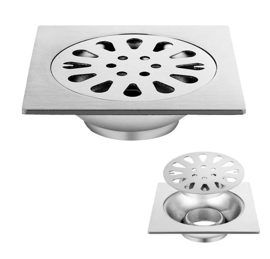 Thick 304 Stainless Steel Floor Drain Bathroom Toilet Washing Machine Floor Drain