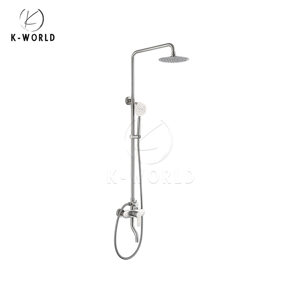 K-mundo solo manejar el Grifo de ducha personalizada OEM Proveedores ducha caliente de conjuntos de columnas China Conjunto de cabezal de ducha de bajo caudal