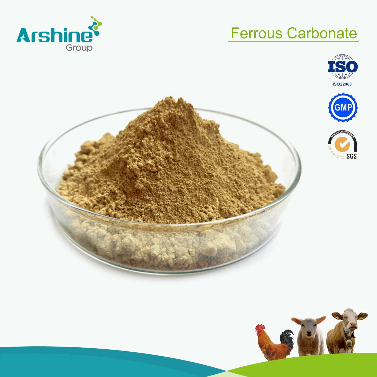 Carbonate ferreux CAS563-71-3 de haute qualité pour les additifs alimentaires pour animaux