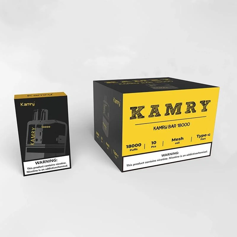 Commerce de gros E cigarette 18000 bouffées Kamry Bar Vaporisateur 10ml réservoir Pod jetables