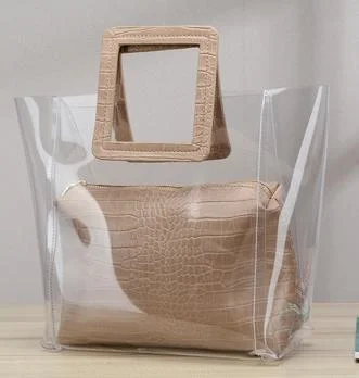 Wholesale/Supplier Fashion Tote Gift Lady Handbags Plastic PVC Packing Women Clear Bags