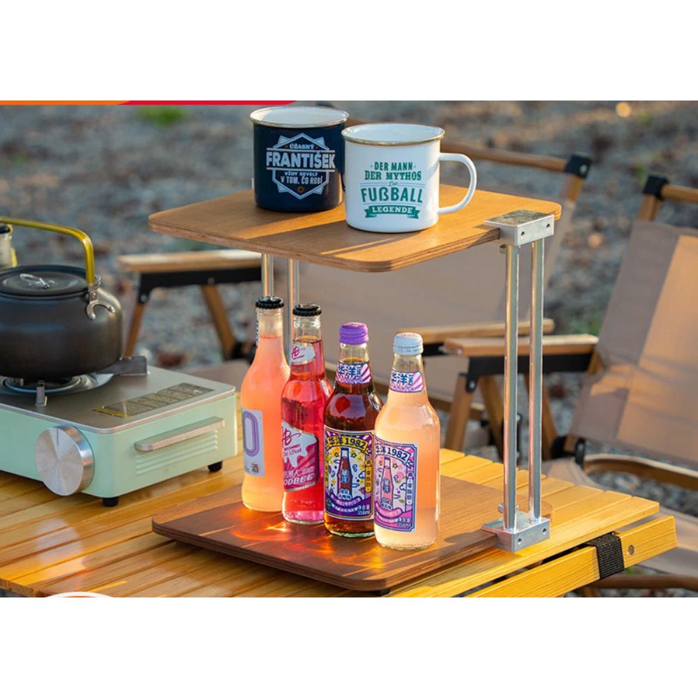 Multifunctional Shelf Table Organizer Camping Foldable Rack Ci24473