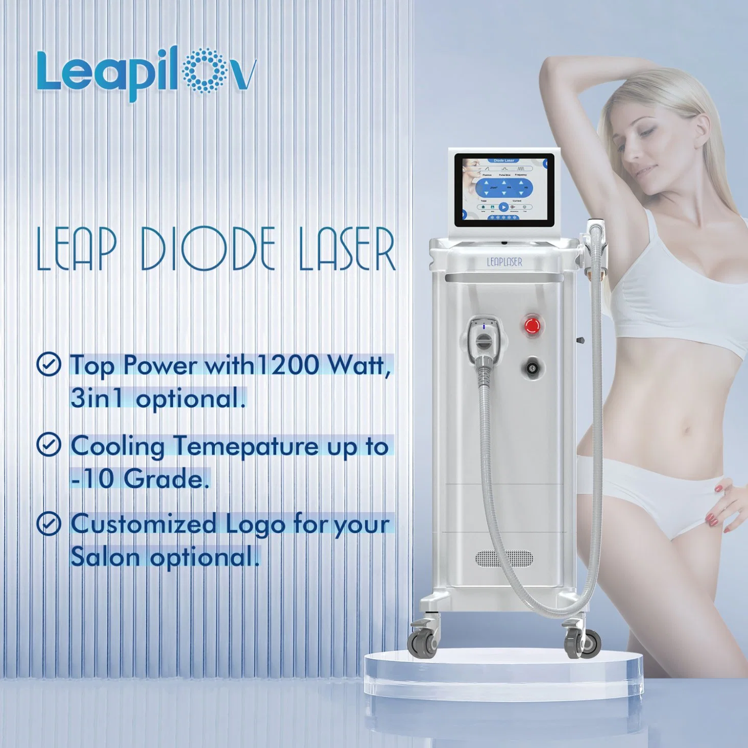 Dernière mise à jour portable Diodo 808nm Depilator laser Epilation machine 3en 1 Diode laser