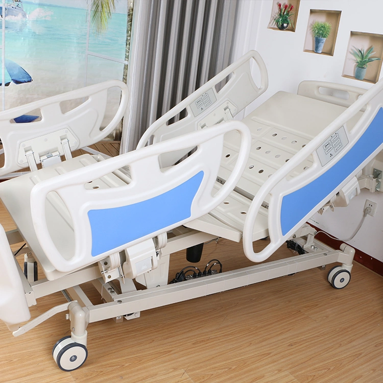 5-Function Electric Nursing Care Equipment Medical Furniture Clinic ICU Hospital Bed