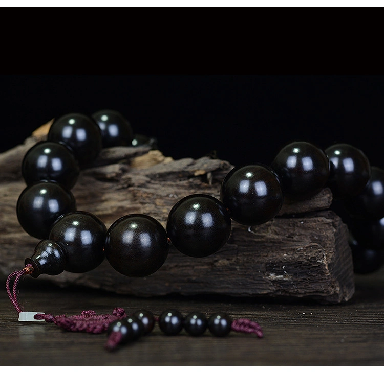 Ebony Buddha Bead Log Purple Light Sandalwood Submerged Bracelet Rosary Beads