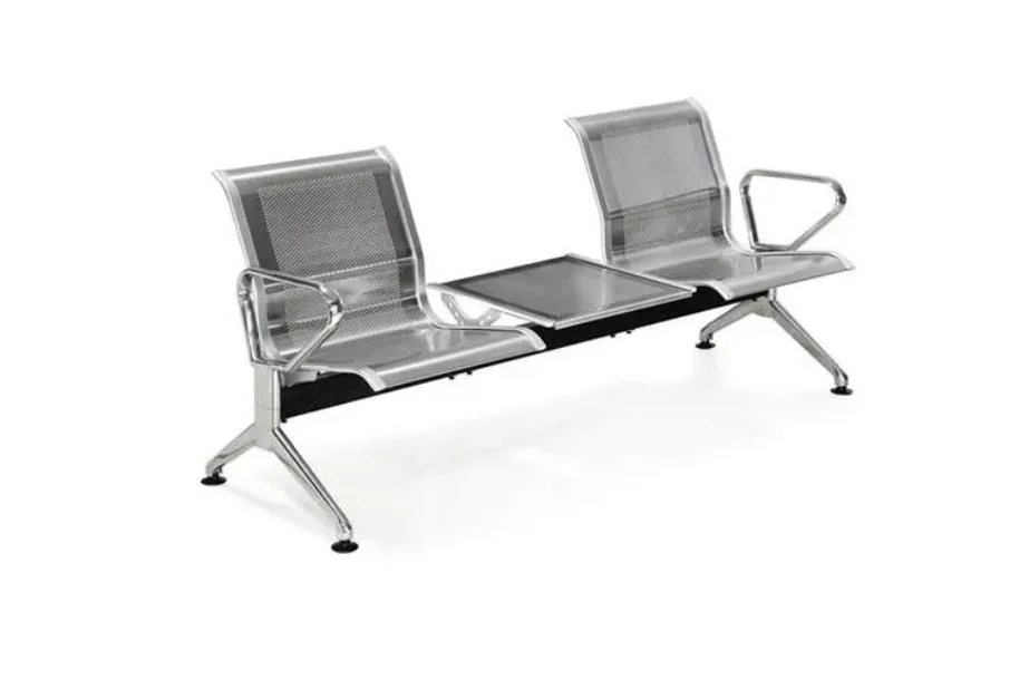 Two Seater Modern Metal Furniture Public Chair Airport Hospital Lobby Seat with Tea Table