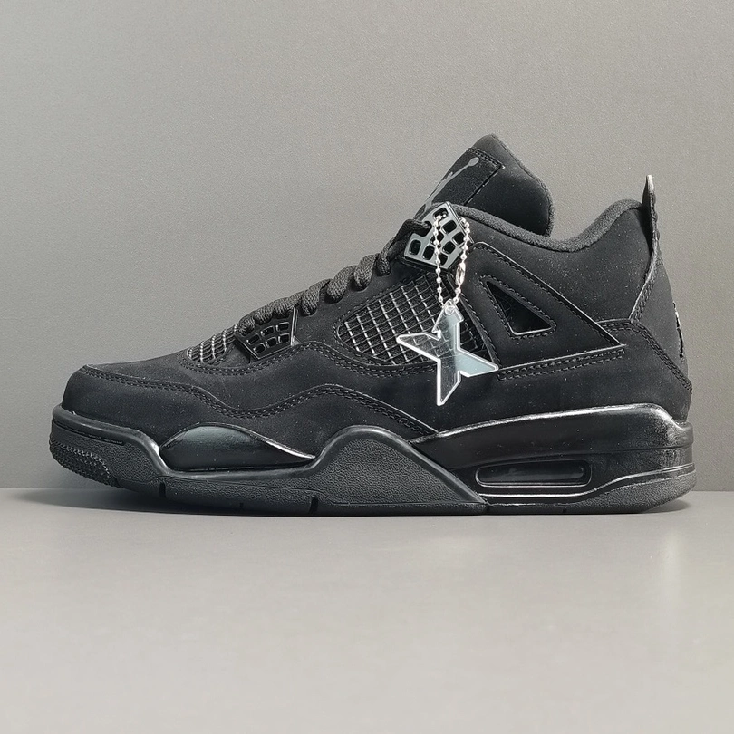 Jordans 4 High Black Cat Sneakers Basketball Shoes Brand Men Sports Shoes