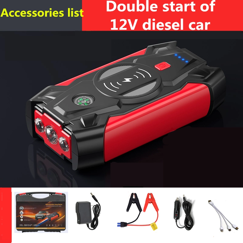 Wireless Charger 32000mAh Power Bank Charger Portable Car Jump Starter