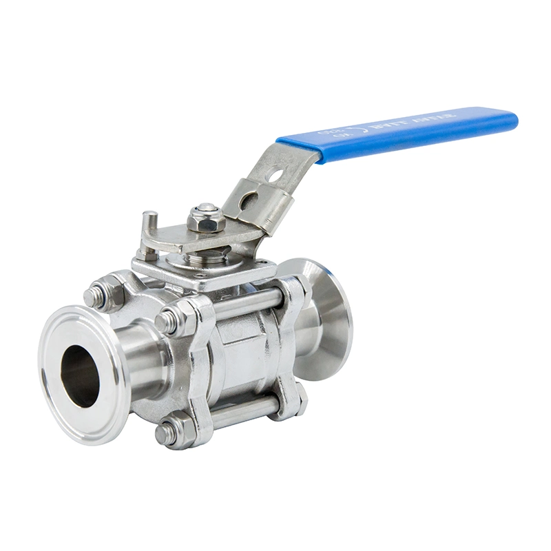 Sanitary Stainless Steel 3 Piece Clamp Ball Valve for Food and Beverage