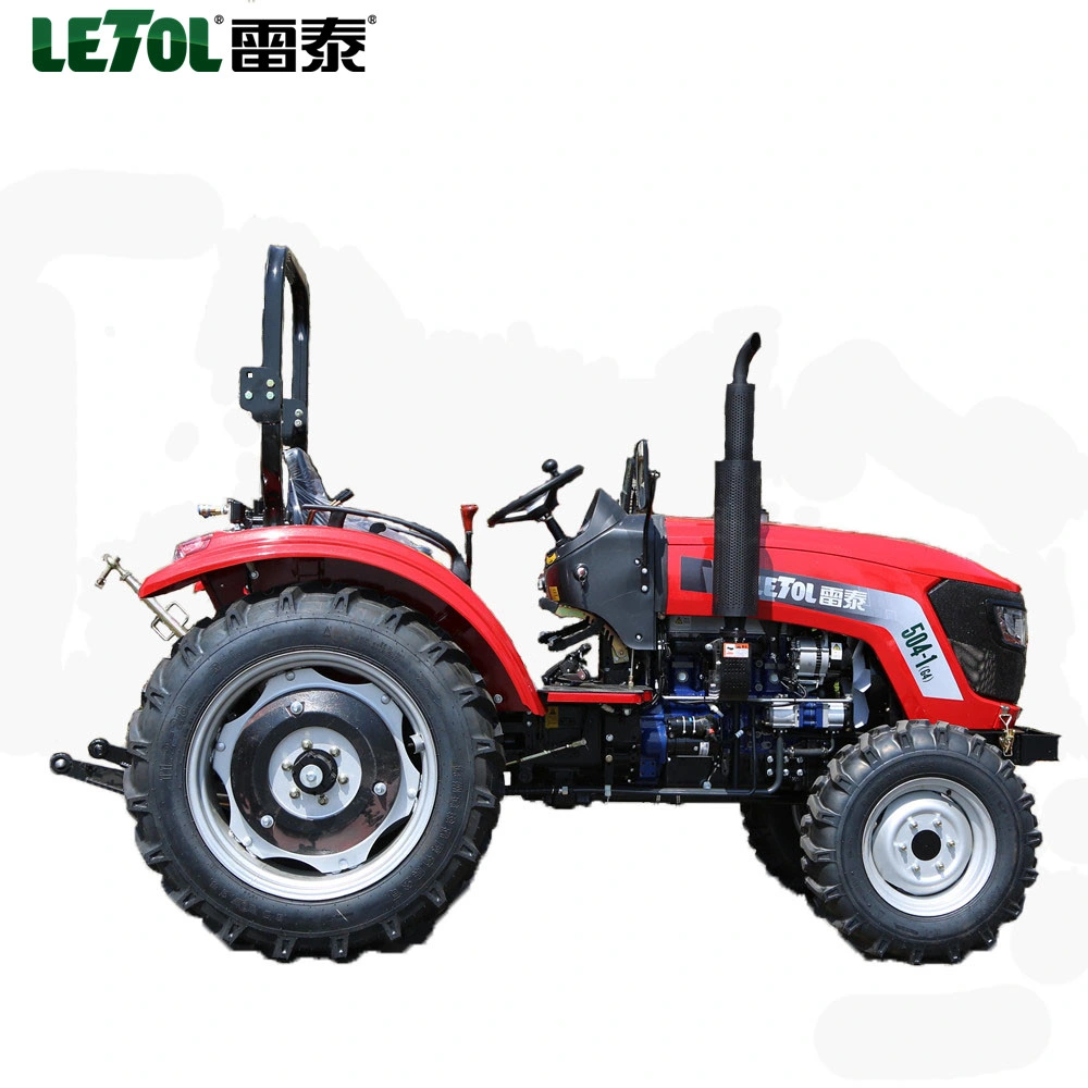 Tractores de Ruedas de Alta Calidad para Arrozales 4WD de 50HP con Certificado CE Tractor Compacto de Tamaño Pequeño para Agricultura Combustible Diesel Tractor Hortícola