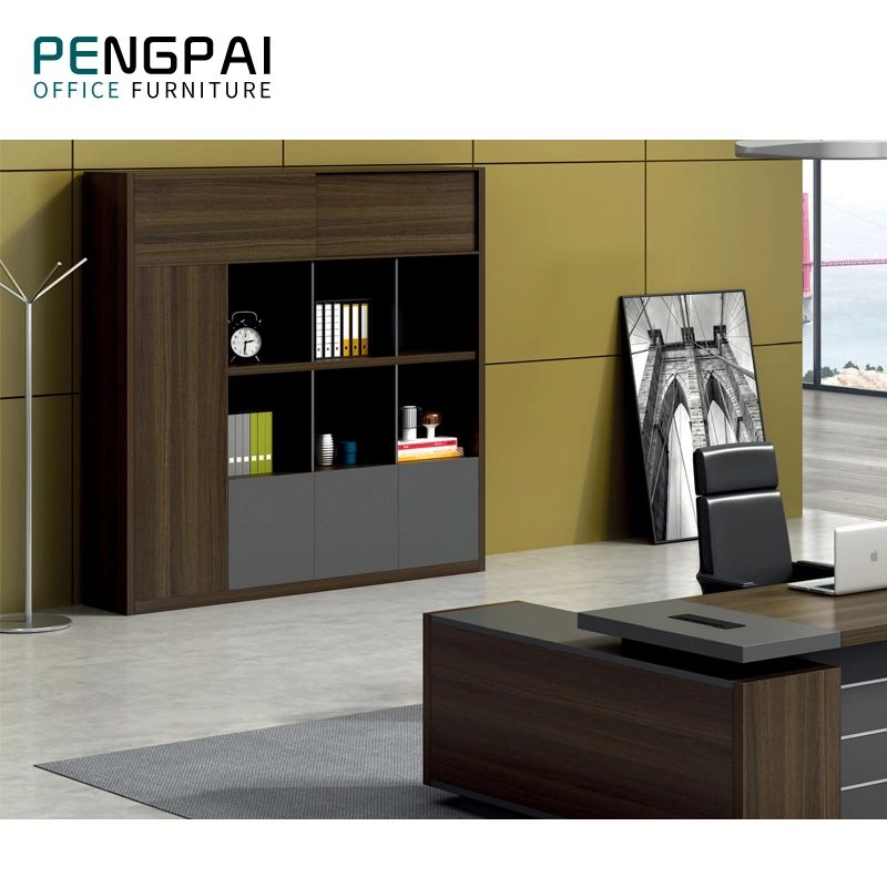 New Design Director Room Walnut Office Filing Storage Cabinet with Дверь