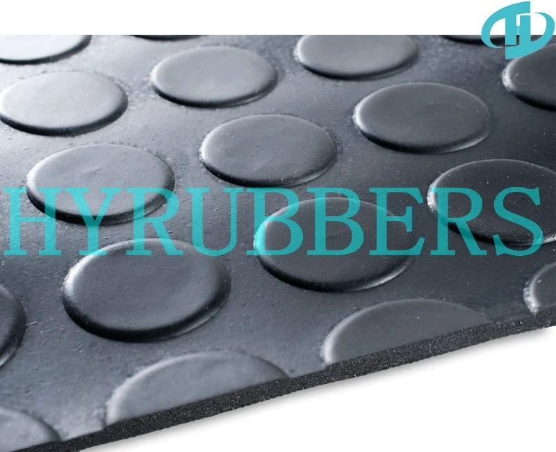 Round Button Rubber Sheet Rolls; Rubber Mat