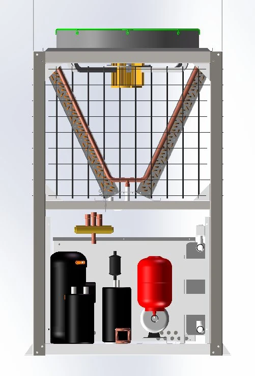 Mini-Kältemaschine Industrielle Luft Scroll gekühlte Kältemaschine 10kw-45kW für Hotel Villa