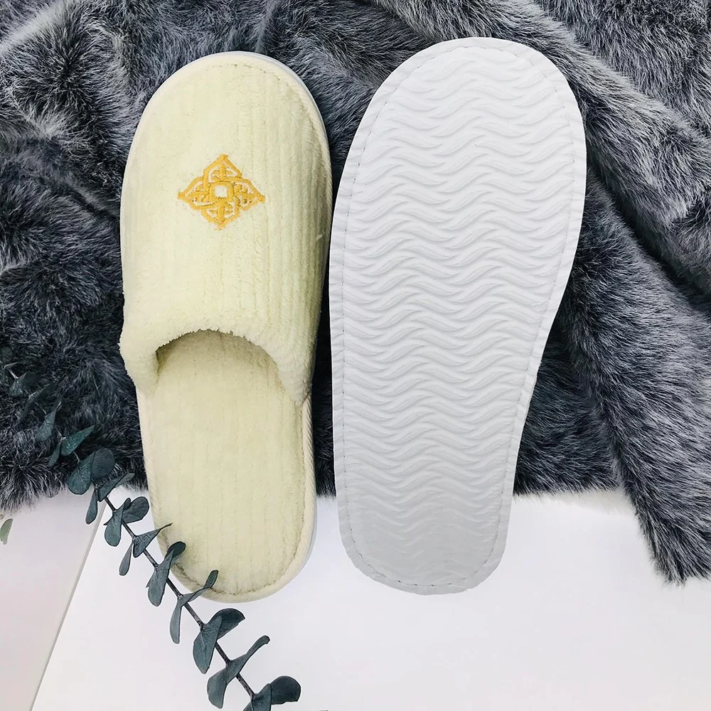 OEM Personalized Luxury SPA Hotel Travel Indoor Guest Disposable Terry Slippers