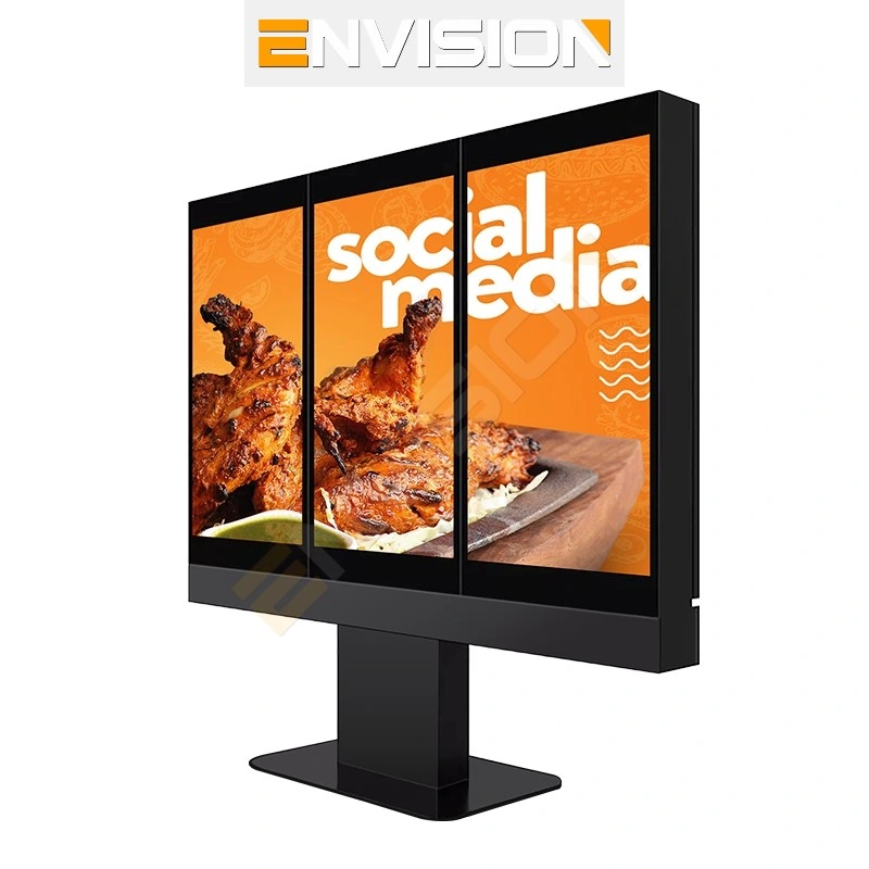 EnVision High Brightness 55 65 75inch Outdoor IP65 TV Wasserdicht Berühren Sie Kiosk Signage Bodenstativ Digitale Werbung LCD-Bildschirm