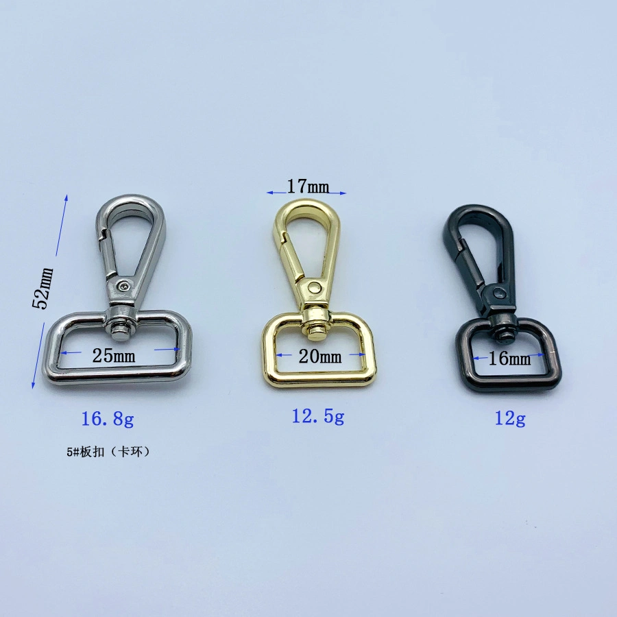 Spring Swivel Lobster Clasp Light Gold Metal Snap Hook Handbag Hardware Accessories Bag Strap Clasps Snap Buckle Swivel Hooks