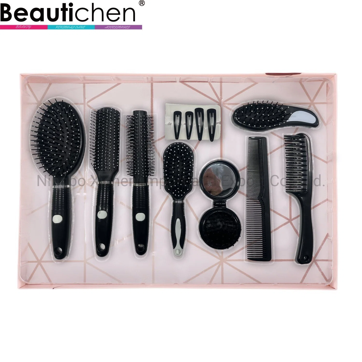 Beautichen 9 in 1 Black Hair Brush Set