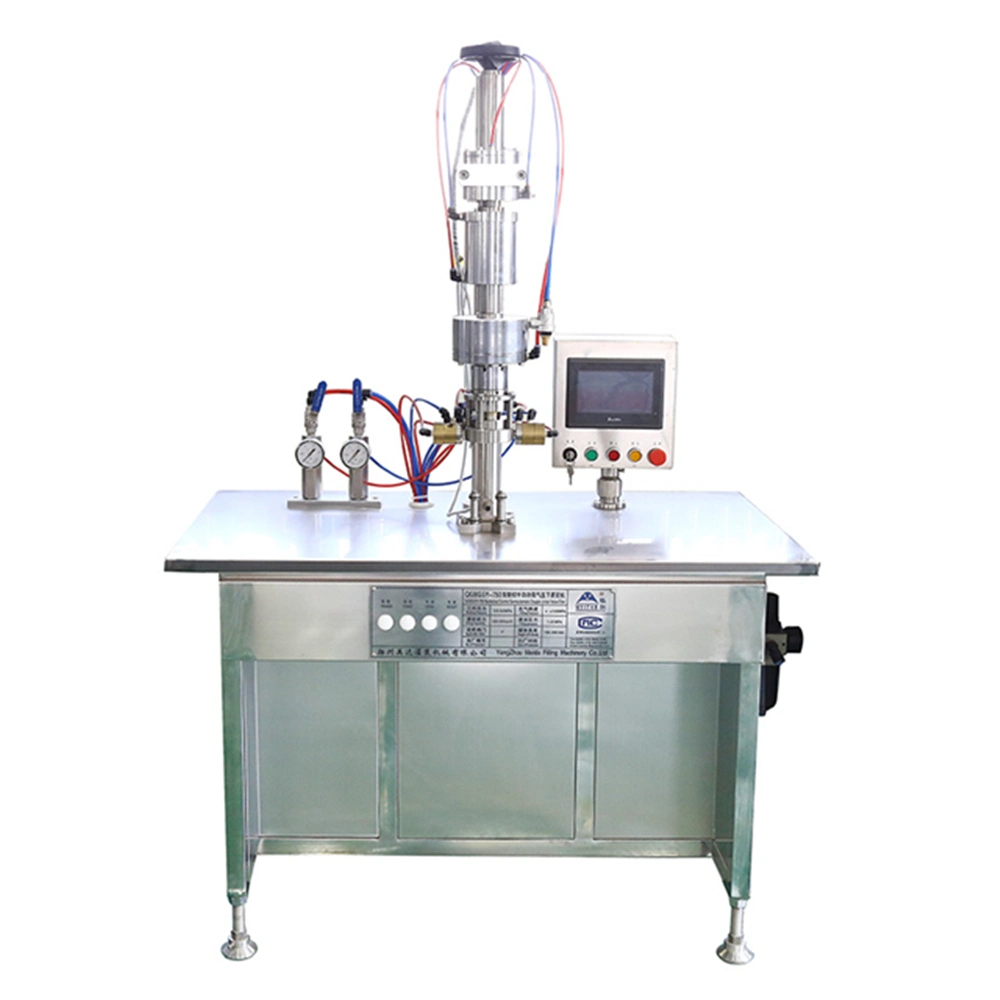 Canned Oxygen Gas Fresh Air Filling Machine Pneumatic Power Type Semi Automatic