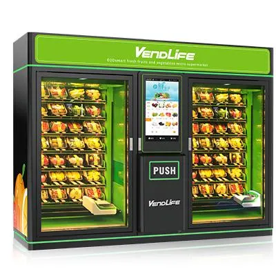 Brand New Healthy Food Lifted Fresh Fruit Salad Elevator Vending Machine Food Machinery Mini Pizza Vending Machine 27 Inches Touch Vending Snack Vending Machine