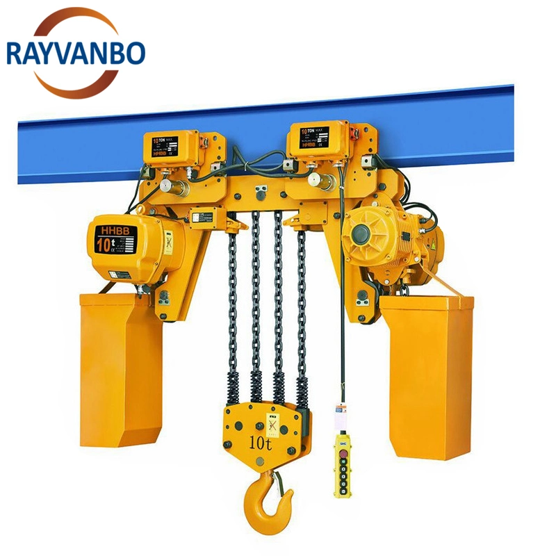 Factory Direct Supply 3 Ton 5 Ton 7.5 Ton Hhbb Crane Low Headroom Motorized Trolley Electric Chain Hoist Chain Hoist Crane