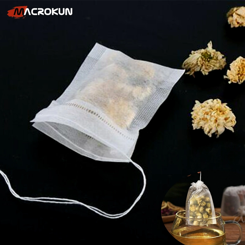 Disposable Corn Fiber Drawstring Tea Bag Filter Bag Empty Tea Bag