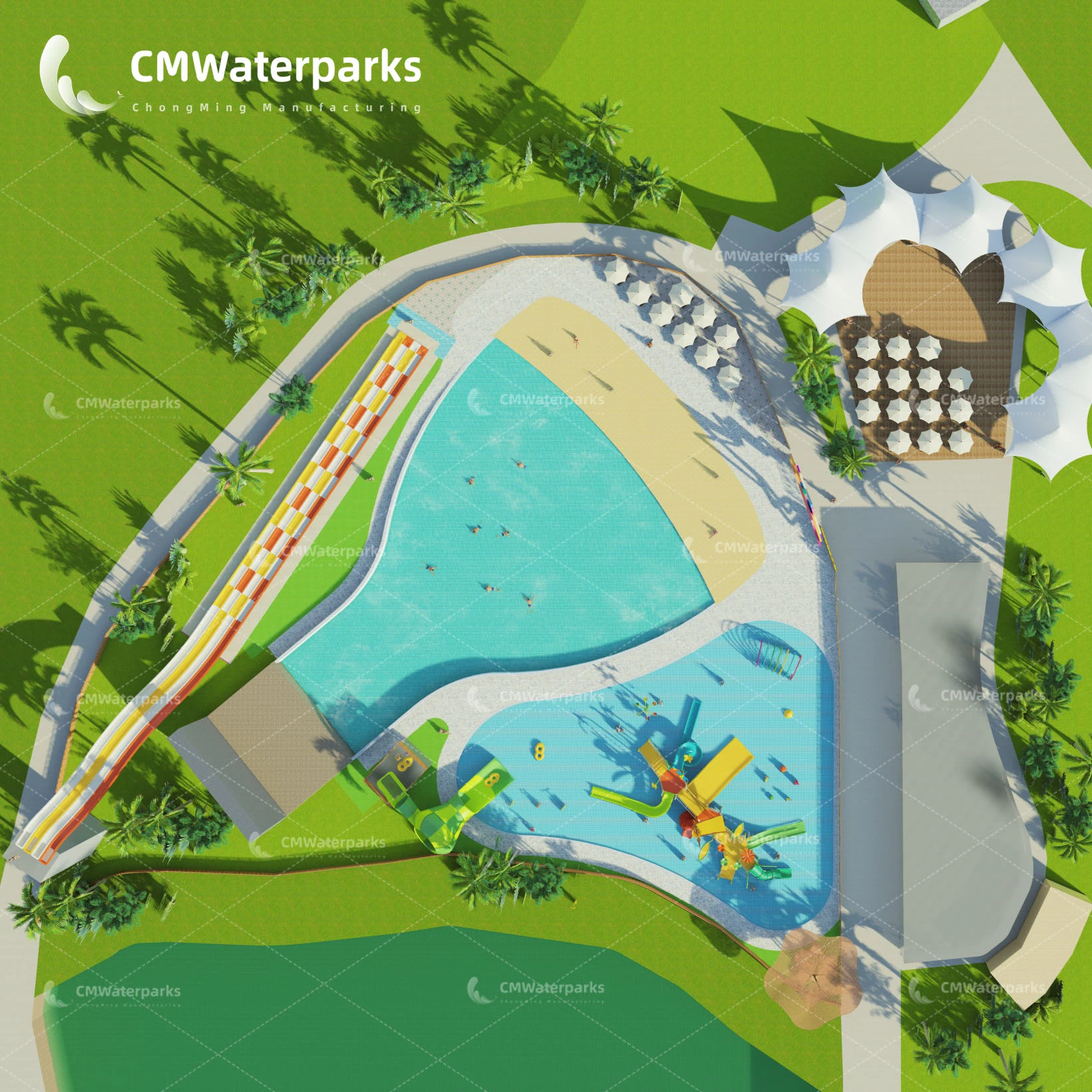 New Design Water Park Equipment Outdoor Water Slide Amusement Park Products