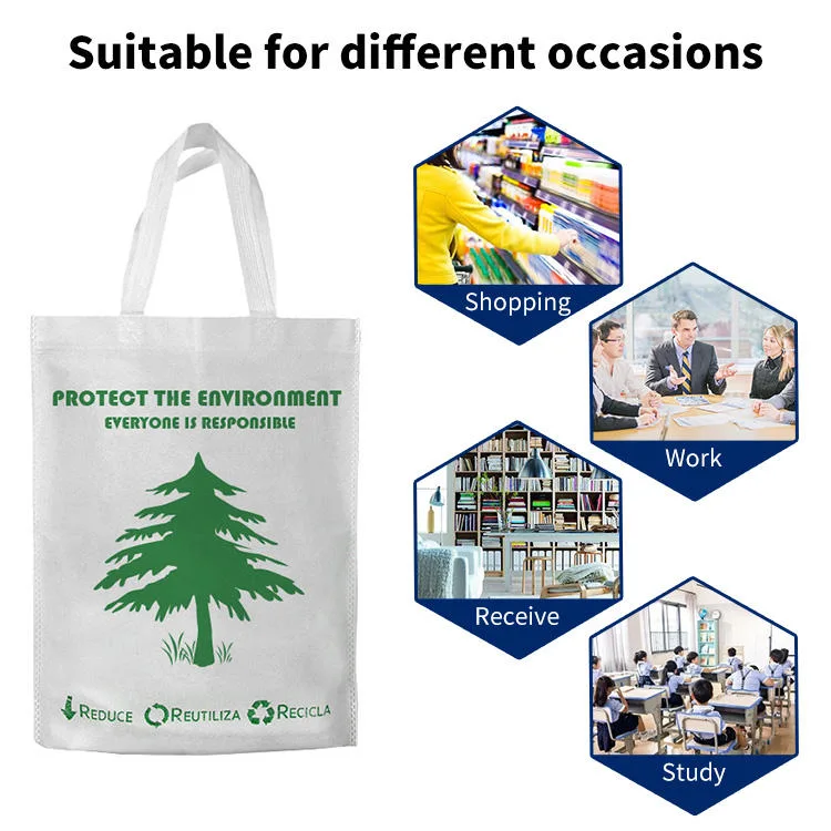 Reusable Recycle Environmental Grocery Supermarket Shopping Mall Carrier Non Woven Bags Customized Available