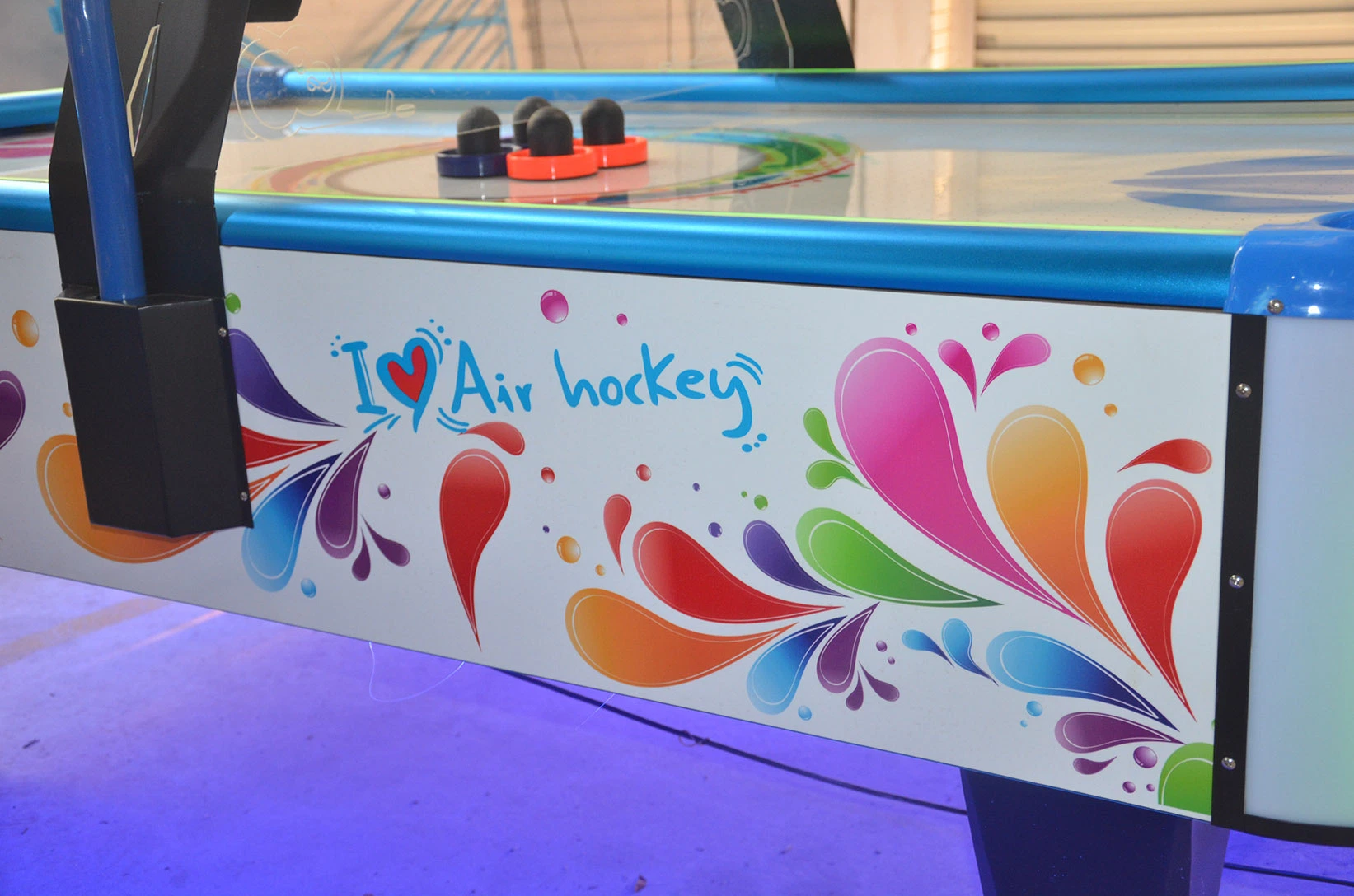 Indoor Münze betrieben 2 Spieler Luxus Air Hockey Tisch für Erwachsene