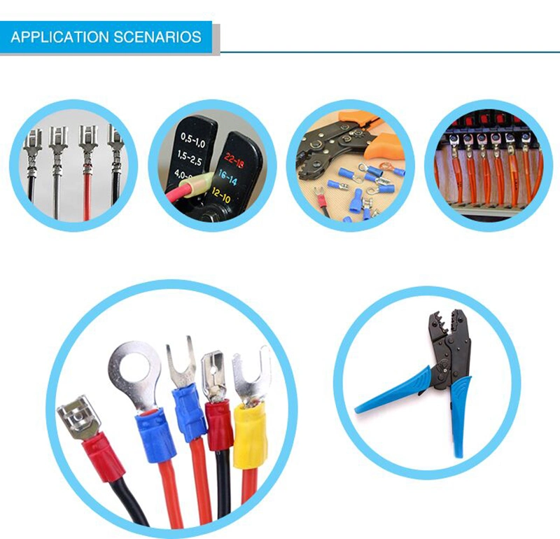 Plating Tin Insulated Spade Fork Cable Lug Terminal Connector Crimp Crimping Tool Terminals